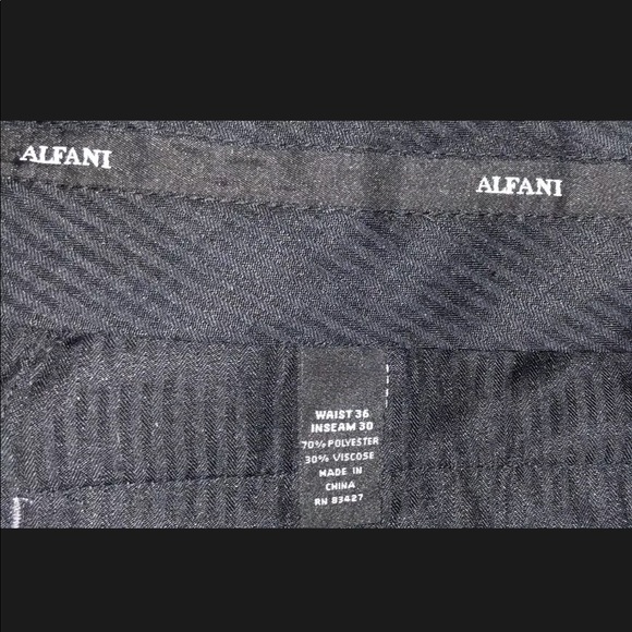 Alfani - Mens DRESS Pants 36x30 Dark Gray - Picture 2 of 7